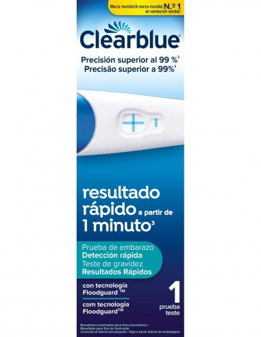 CLEARBLUE TEST DE EMBARAZO DETECCIÓN RÁPIDA 1 U