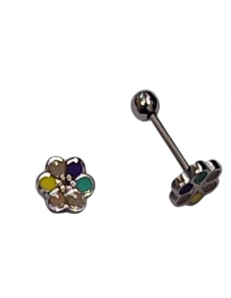 PENDIENTES KIDS FLOR ACERO