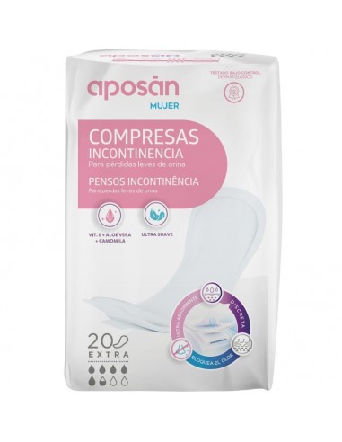 COMPRESA INCONTINENCIA APOSAN EXTRA 20 UNIDADES