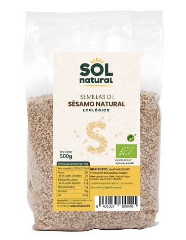 SOL NATURAL SEMILLAS DE SESAMO ECOLOGICO 500...