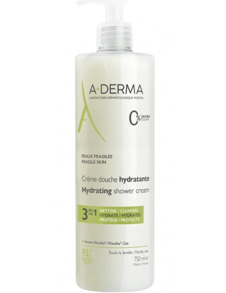 A-DERMA CREMA DE DUCHA HIDRATANTE 1 ENVASE 500 ML