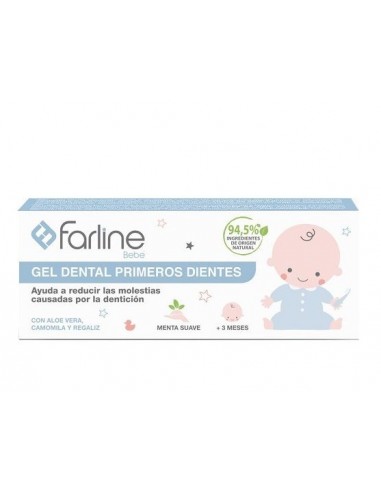 FARLINE GEL DENTAL PRIMEROS DIENTES 1 TUBO 50...