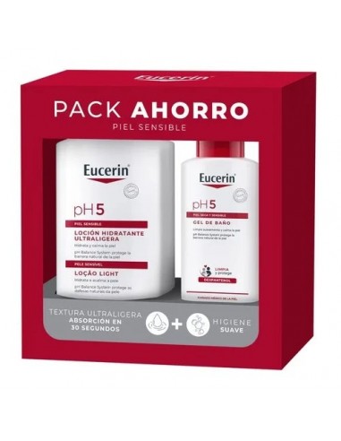 PACK RUTINA ULTRALIGERA PH5 EUCERIN  1 LITRO +...