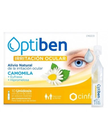 OPTIBEN IRRITACION OCULAR+ 10 MONODOSIS 0,5 ML
