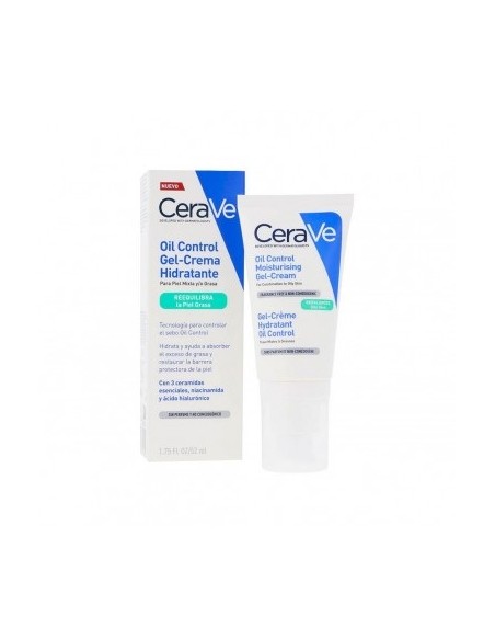 OIL CONTROL GEL CREMA HIDRATANTE CERAVE 1 ENVASE 52 ML DOSIFICACOR