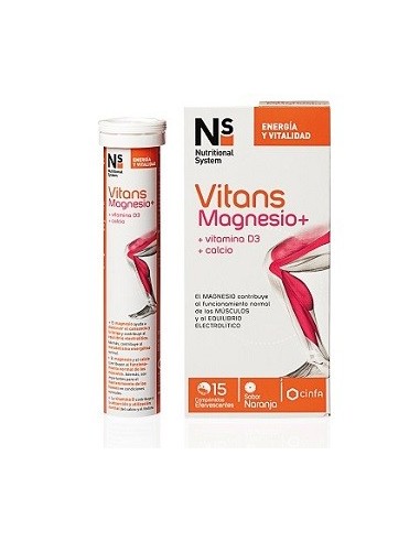 NS VITANS MAGNESIO 15 COMP EFERVESCENTES