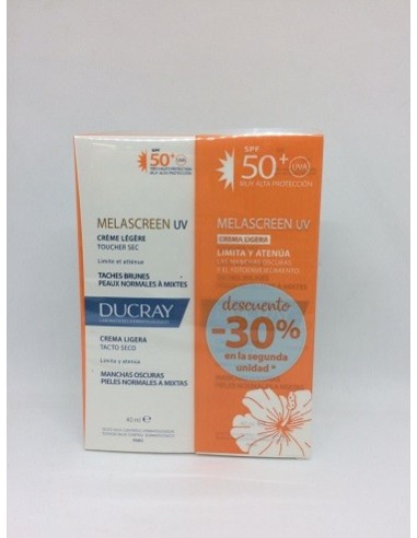DUCRAY MELASCREEN CREMA LIGERA SPF 50+ DUO 40...
