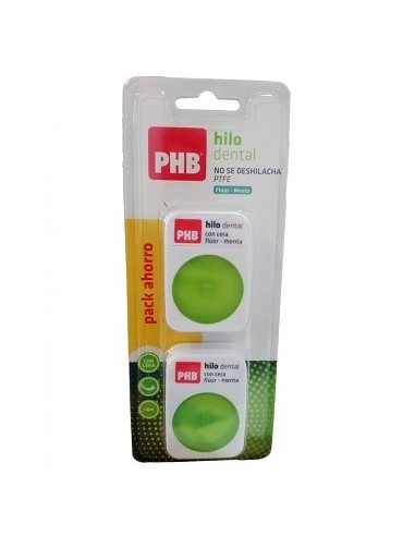PHB FLUOR Y MENTA HILO DENTAL PTFE 50 M PACK DUPLO