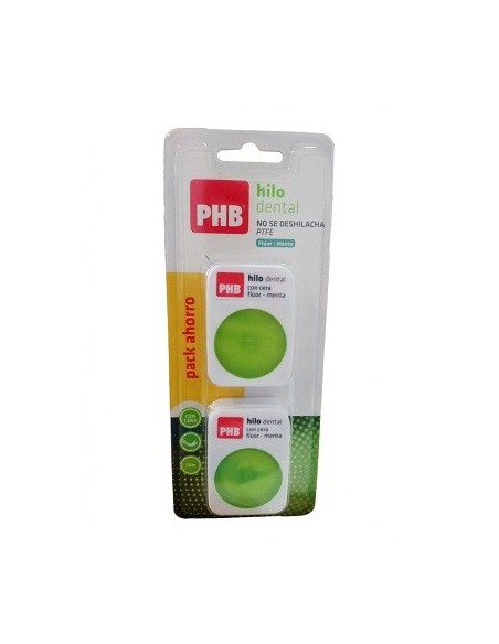 PHB FLUOR Y MENTA HILO DENTAL PTFE 50 M PACK DUPLO