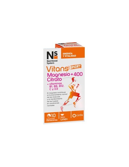 NS VITANS MAGNESIO CITRATO 400 10 COMP EFERVESCENTES