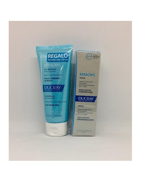 PACK KERACNYL KERACNYL SERUM DUCRAY 30 ML  GEL LIMPIADOR DUCRAY VIAJE 100 ML