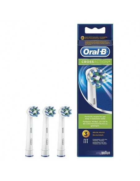 CEPILLO DENTAL ELECTRICO RECAMBIO ORALB CROSS ACTION EB50RB 3 CABEZALES