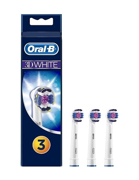 RECAMBIO CEPILLO DENTAL ELECTRICO RECARGABLE ORALB 3D WHITE 3 U EB183