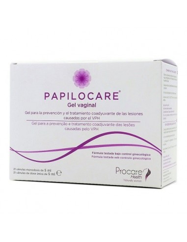 PAPILOCARE GEL VAGINAL 21 CANULAS MONODOSIS 5 ML