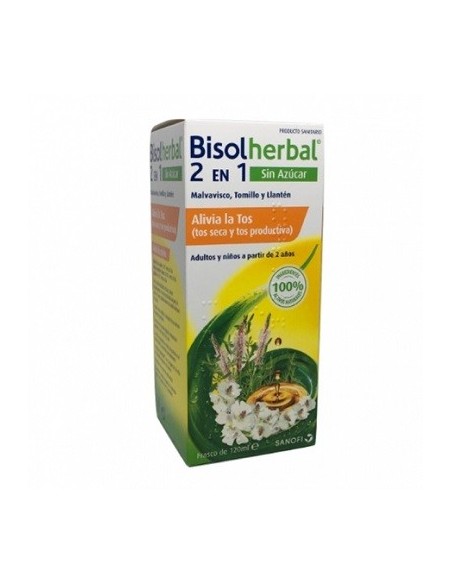 BISOLHERBAL 2 EN 1 MALVAVISCO TOMILLO Y LLANTEN 120 ML