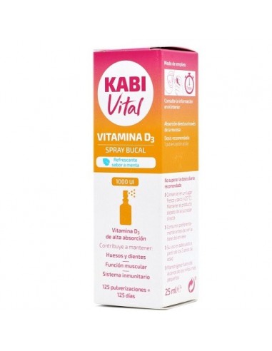 KABIVITAL VITAMINA D3 1000 UI 1 SPRAY BUCAL 25...
