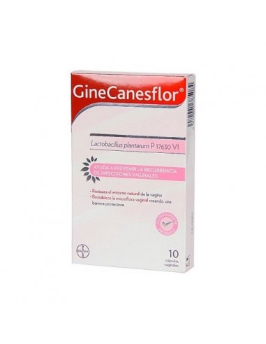 GINECANESFLOR 10 CÁPSULAS VAGINALES