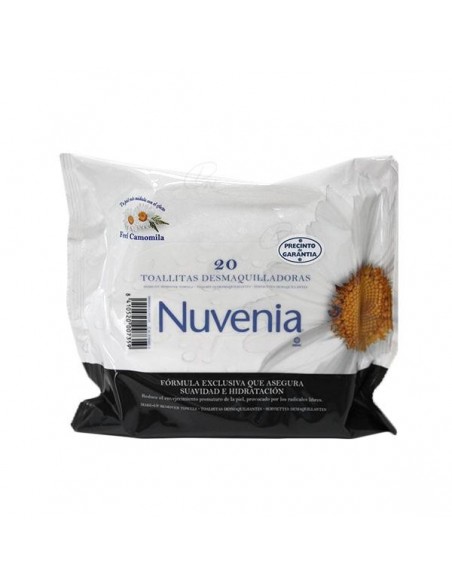 NUVENIA TOALLITAS DESMAQUILLADORAS 20 TOALLITAS
