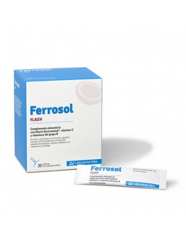 FERROSOL FLASH 30 SOBRES BUCODISPERSABLES
