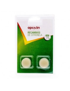 RECAMBIOS PULSERA CITRONELA APOSAN 2 UDS