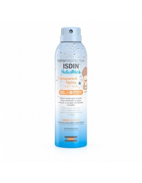 FOTOPROTECTOR ISDIN SPF50 PEDIATRICS SPRAY TRANSPARENT WET SKIN 250 ML