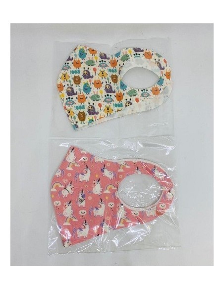 PACK 2 MASCARILLAS INNOVAKIDS INFANTILES REUTILIZABLES DIBUJOS ROSA 20 LAVADOS 2UDS
