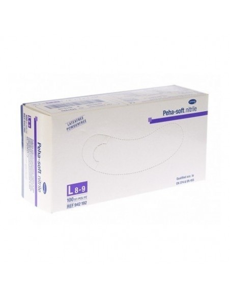 GUANTES DE NITRILO DESECHABLES PEHASOFT NITRILE 100 UNIDADES TALLA GRANDE