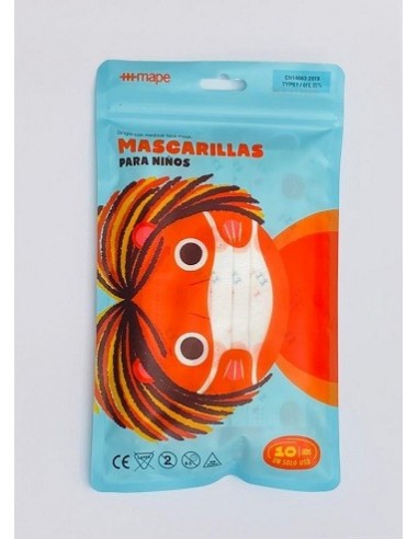 MASCARILLA QUIRURGICA INFANTIL PACK 10 U