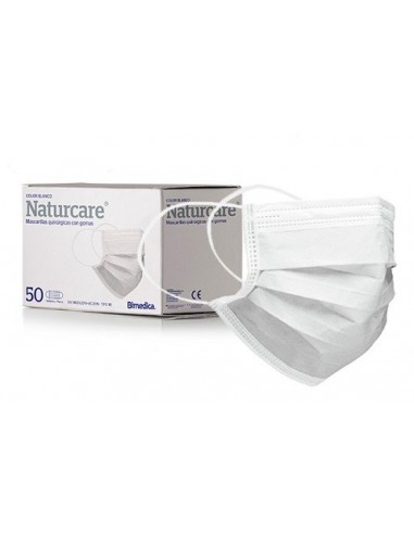MASCARILLA QUIRURGICA CON GOMAS NATURCARE 50...