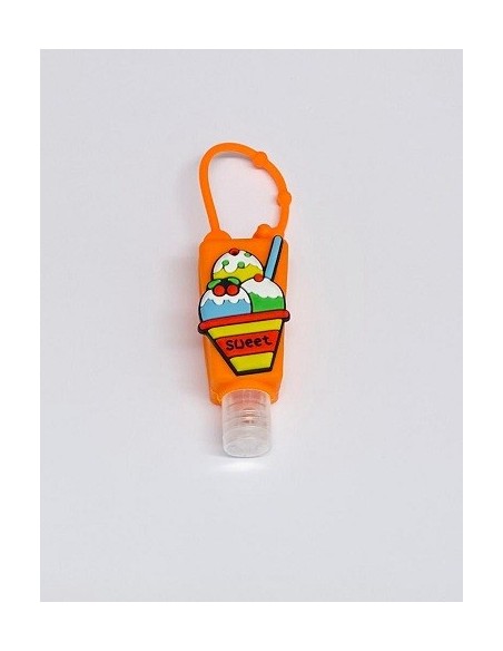 PORTA GEL PARA MOCHILA CON DIBUJOS VARIADOS RELLENO CON GEL HIDROALCOHOLICO 73 30ML 1 UD