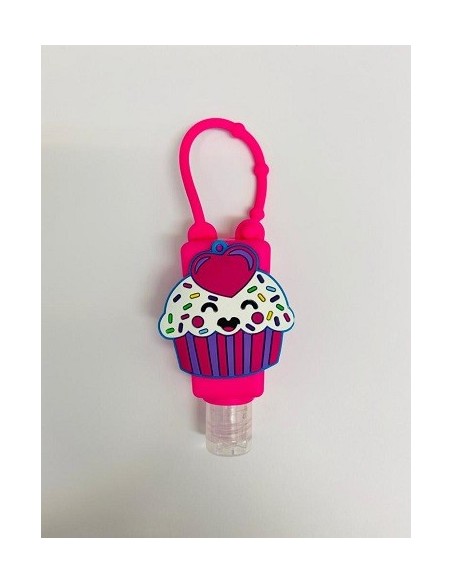 PORTA GEL PARA MOCHILA CON DIBUJOS VARIADOS RELLENO CON GEL HIDROALCOHOLICO 73 30ML 1 UD