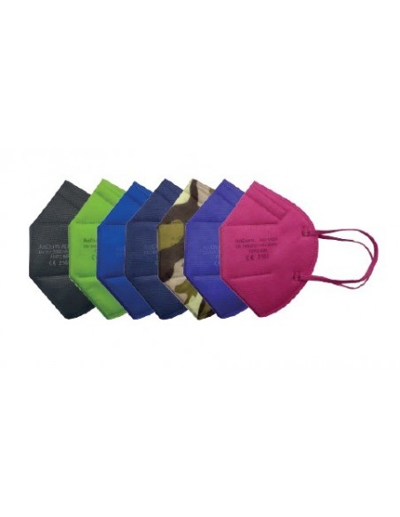 MASCARILLA FFP2 COLORES VARIADOS PACK 5UDS