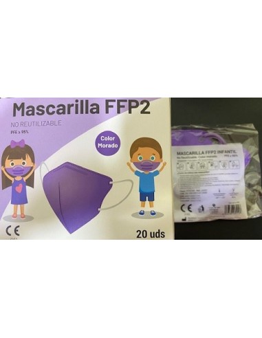MASCARILLA FFP2 INFANTIL COLORES VARIADOS 1UNIDAD