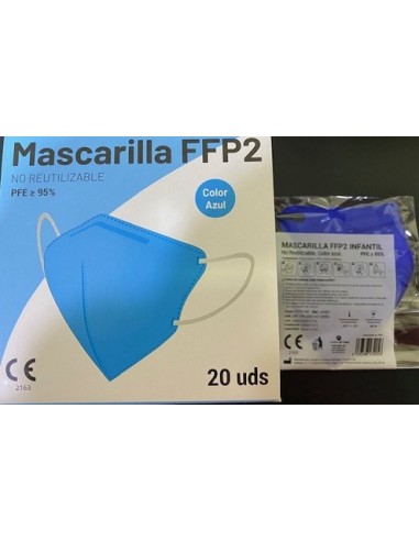 MASCARILLA FFP2 INFANTIL COLORES VARIADOS 1UNIDAD