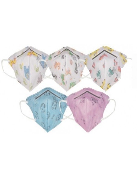MASCARILLA FFP2 INFANTIL COLORES VARIADOS 1UNIDAD