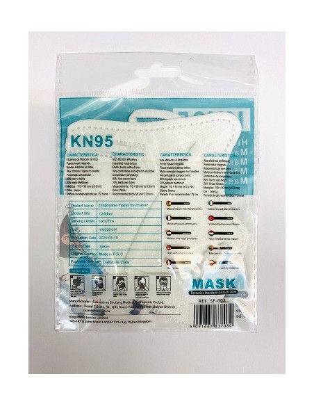 MASCARILLA FFP2 INFANTIL COLORES VARIADOS 1UNIDAD