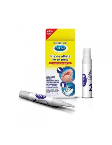 DR SCHOLL PIE DE ATLETA KIT COMPLETO LAPIZ SPRAY