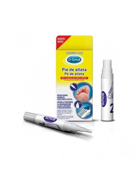 DR SCHOLL PIE DE ATLETA KIT COMPLETO LAPIZ SPRAY
