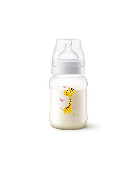 BIBERON ANTICOLIC PHILIPS AVENT 260 ML SAFARI JIRAFA