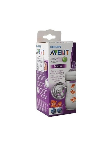 BIBERON PP NATURAL PHILIPS AVENT 260 ML TIGRES