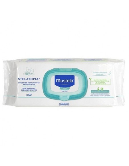 MUSTELA STELATOPIA TOALLITAS LIMPIADORAS RELIPIDIZANTES 70 TOALLITAS