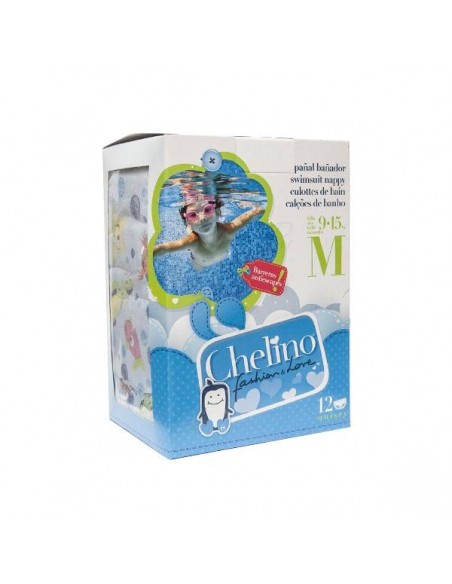 PAÑAL CHELINO FASHION & LOVE  BAÑADOR INFANTIL T - M (5- 9 KG) 12 PAÑAL