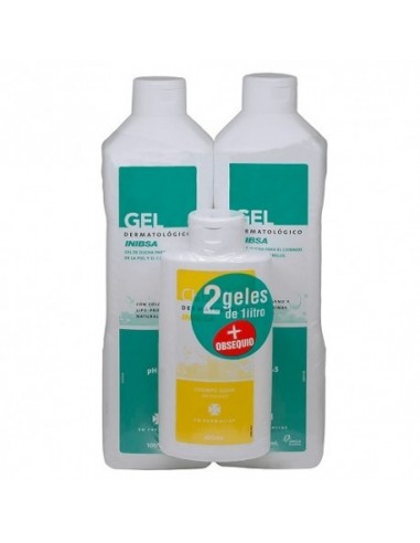 INIBSA GEL DERMATOLOGICO  CHAMPU 2 ENVASES 1000...