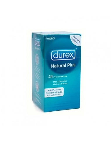 PRESERVATIVO DUREX NATURAL PLUS EASY ON 24 UDS