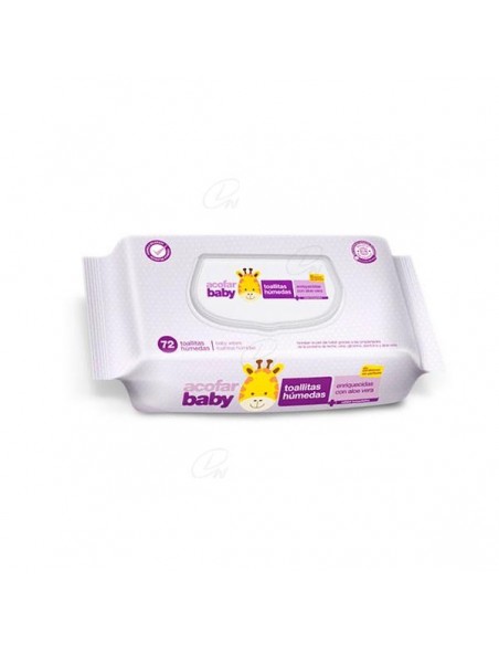 ACOFARBABY TOALLITAS HUMEDAS LIMPIADORAS 72 U