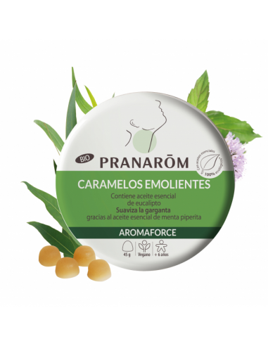 CARAMELOS EMOLIENTES AROMAFORCE PRANAROM MENTA...