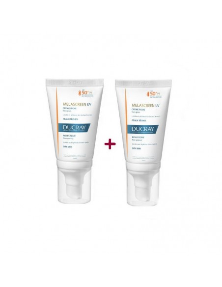 DUCRAY MELASCREEN CREMA LIGERA SPF 50+ DUO 40 ML 2 TARROS