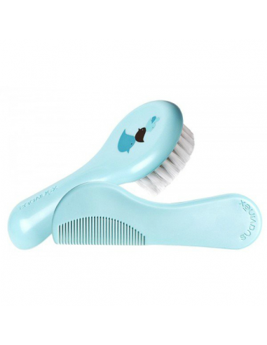 SET CEPILLO-PEINE  AZUL SUAVINEX +OM
