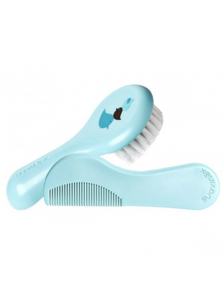 SET CEPILLO-PEINE  AZUL SUAVINEX +OM