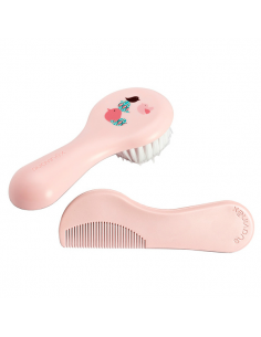 CEPILLO Y PEINE INFANTIL SOFT ROSA DECORADO